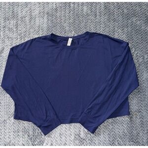 Lululemon Women's Blue Pullover‎ Long Sleeves Crop Top Size 10